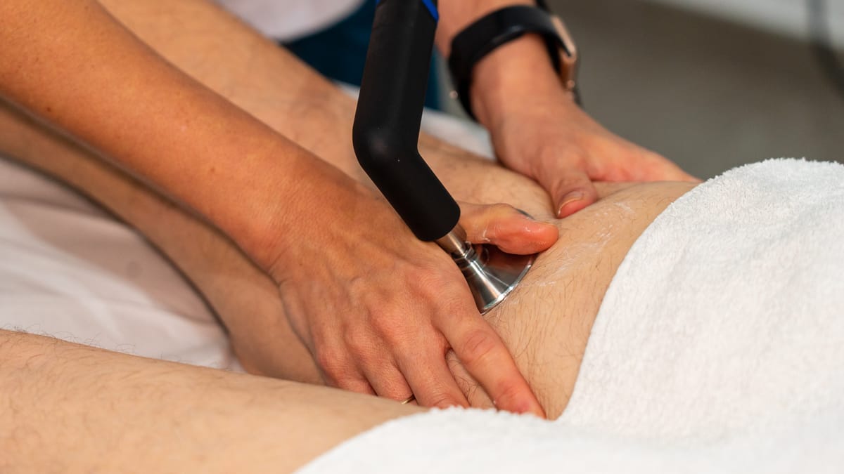 Sesión de descarga de piernas en Clínica Bailío Córdoba